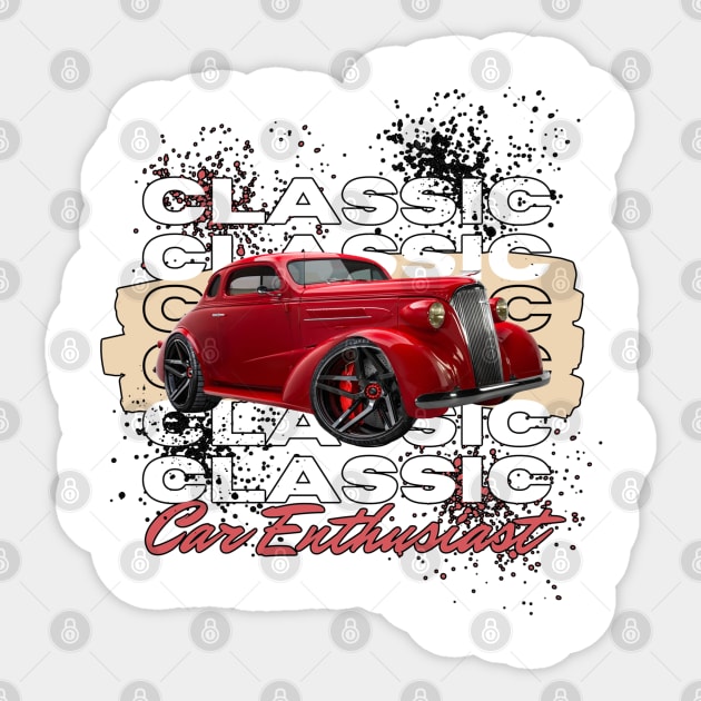 Classic Car Enthusiast Sticker by Wilcox PhotoArt